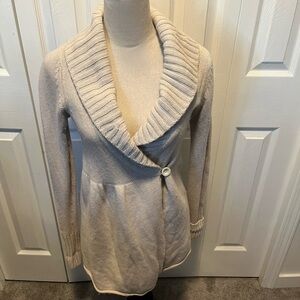 Talula from Aritizia size M Cashmere Blend Women's Cream Shawl Collar Sweater